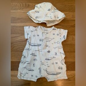 Pehr romper and bucket hat